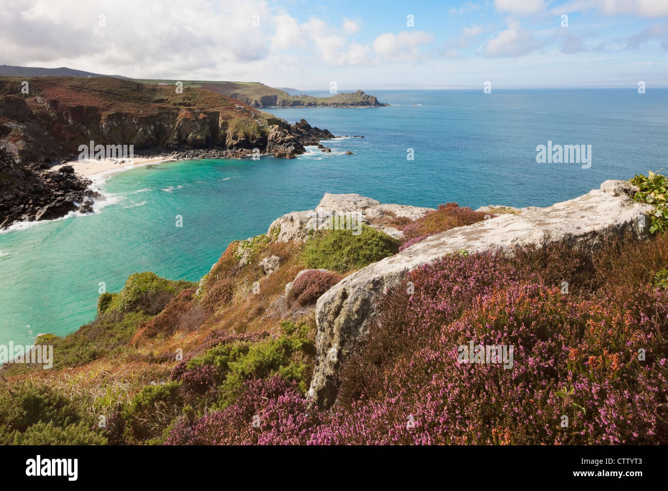 Cornish Coast vicino Zennor; Cornovaglia; Inghilterra Foto Stock