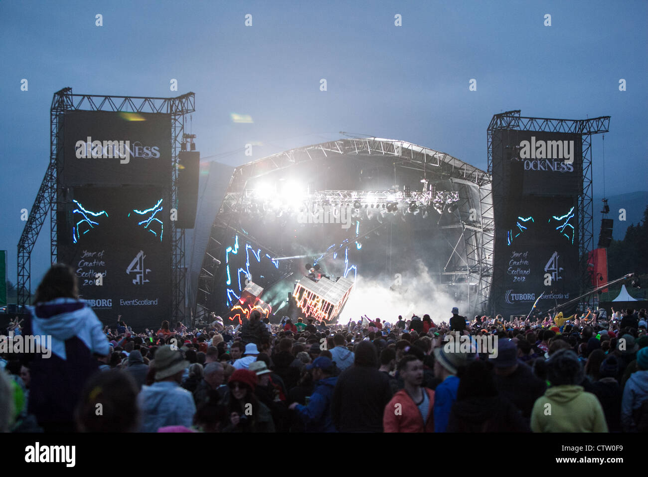 Stadio a un Festival Musicale Estivo Foto Stock