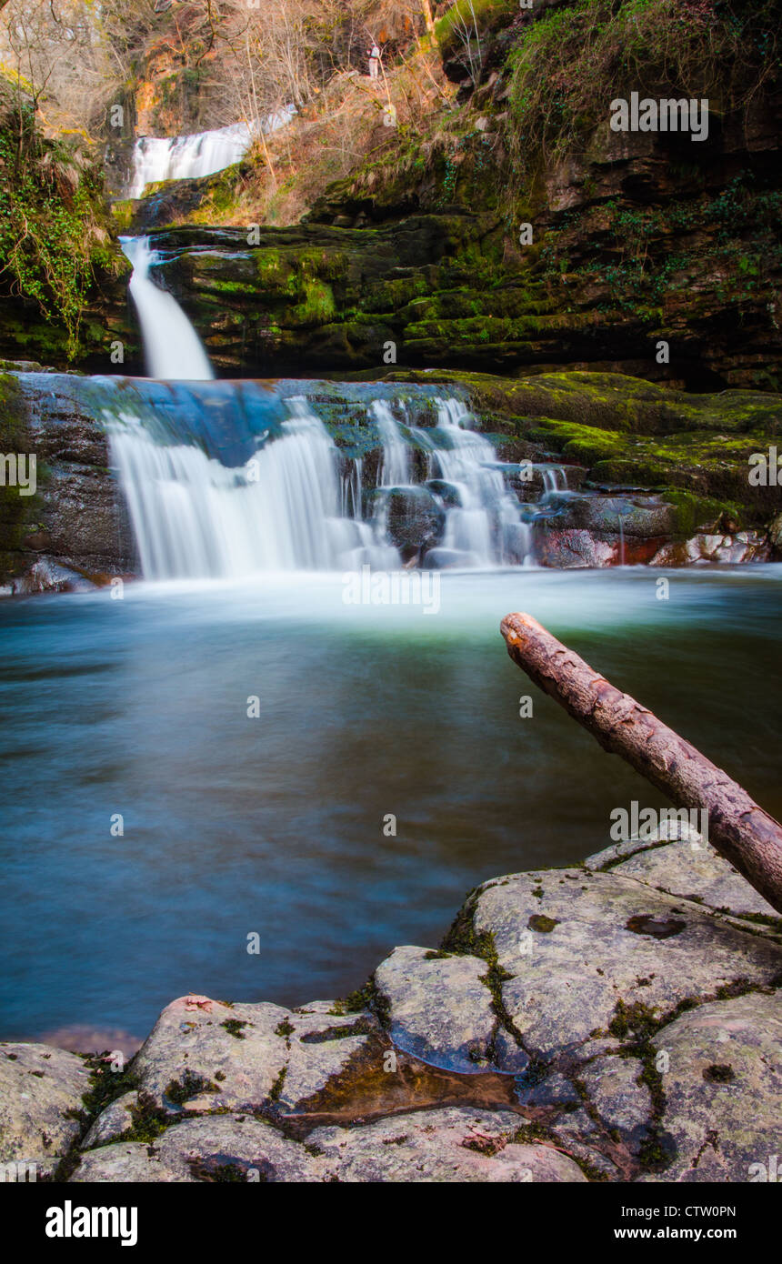 Lattiginoso cascate Gallese Foto Stock