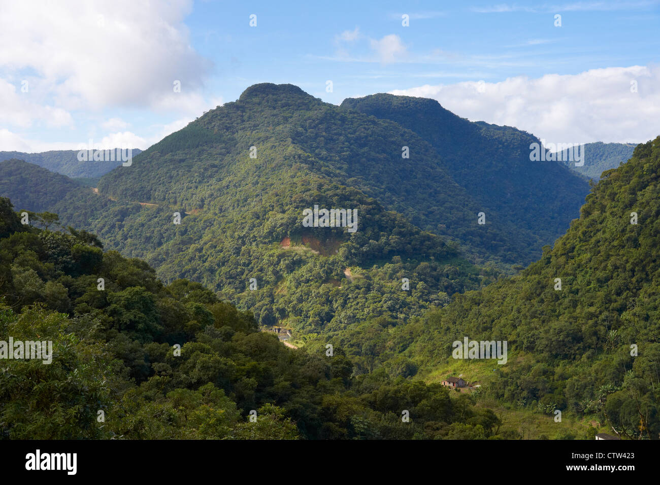 Colline e valli di 'Serra do Mar' Foto Stock