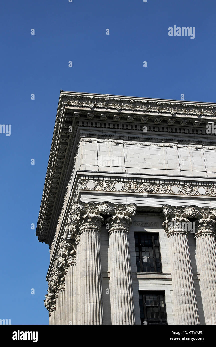 Dettaglio dello Stato istruzione Edificio, Albany, New York (ideato da Enrico Hornbostel, completato nel 1911). Foto Stock