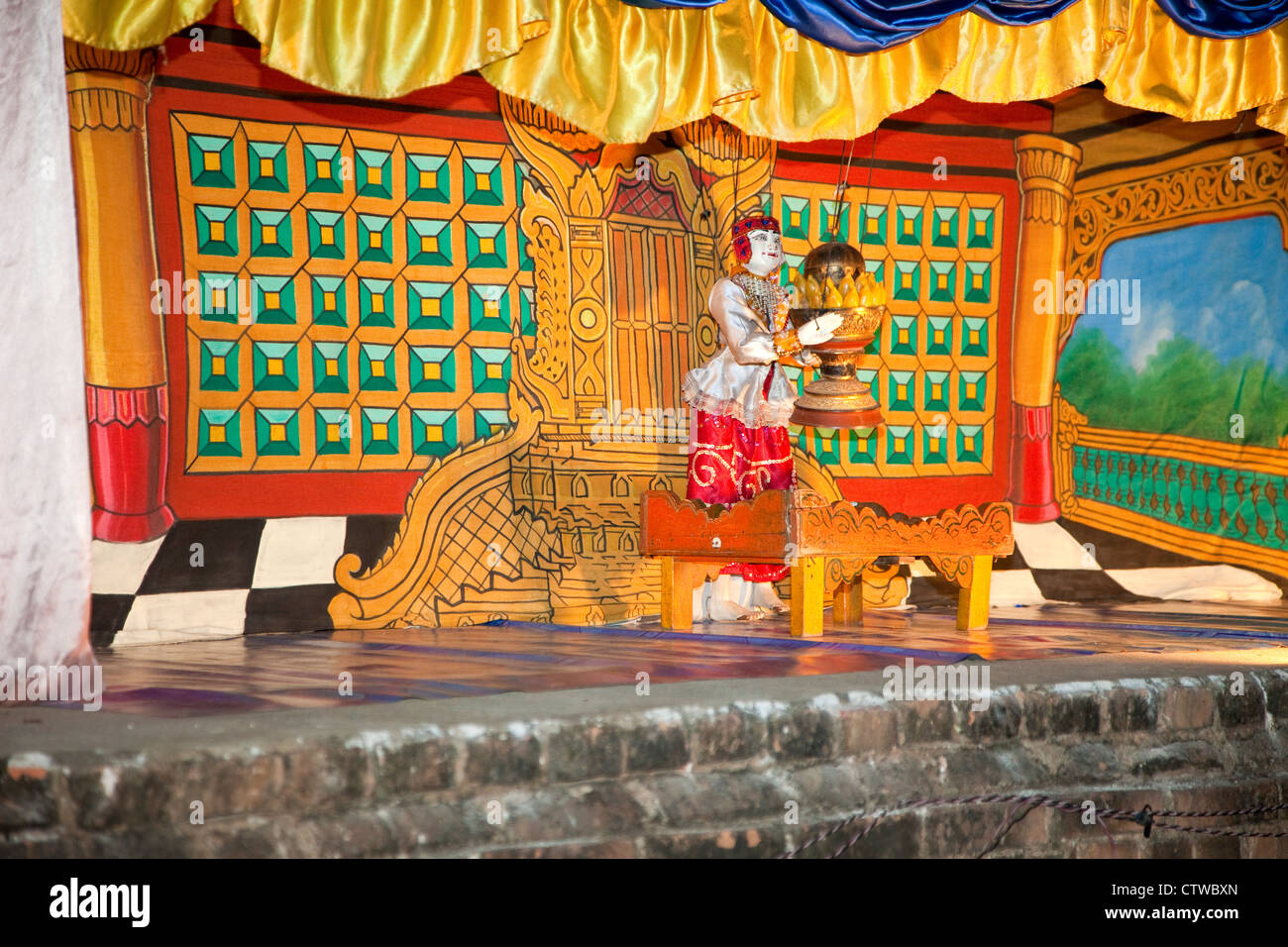 Myanmar Birmania. Bagan. Marionette birmane. Foto Stock