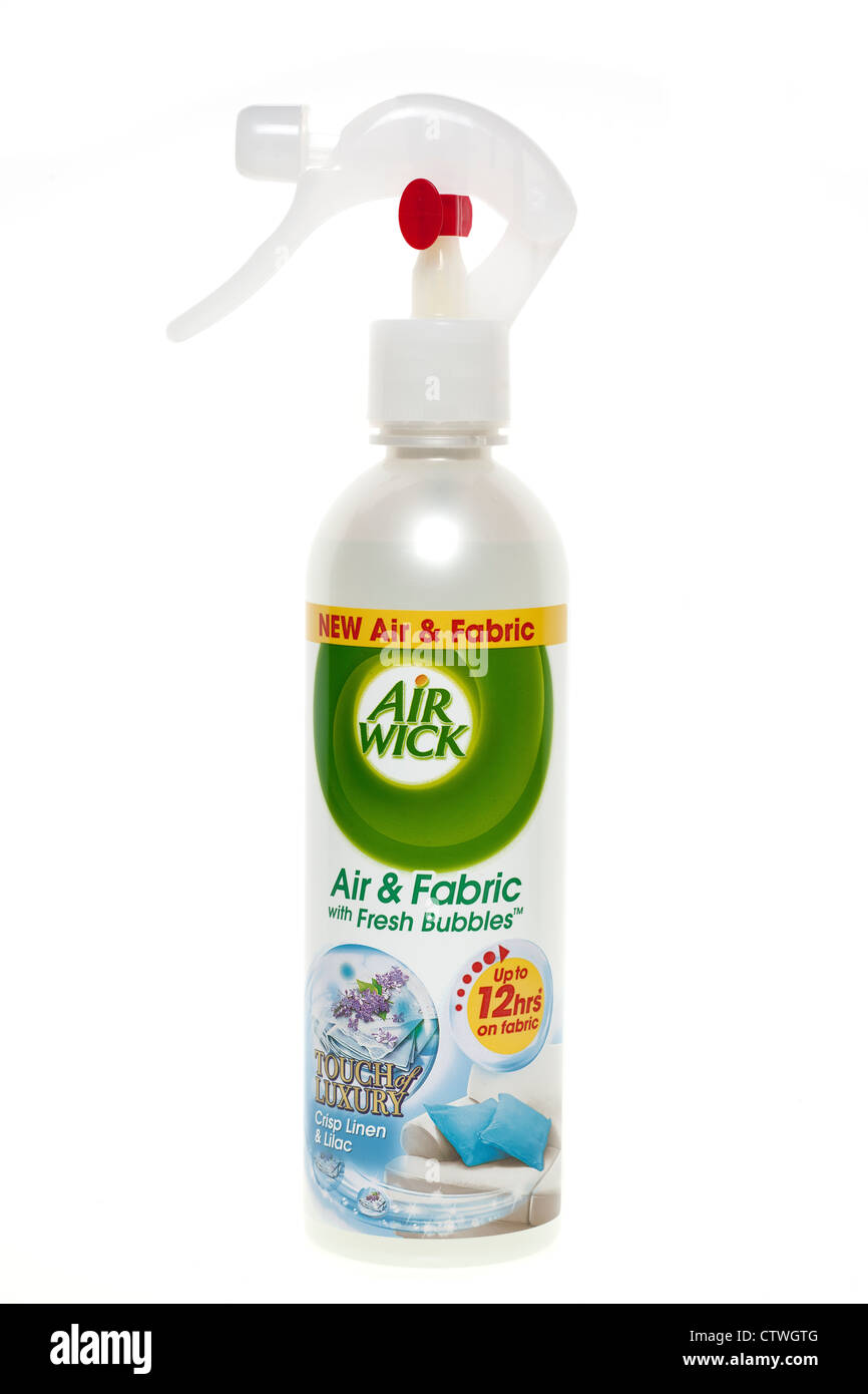 Contenitore spray di stoppino aria aria e rinfrescante per tessuti Foto Stock