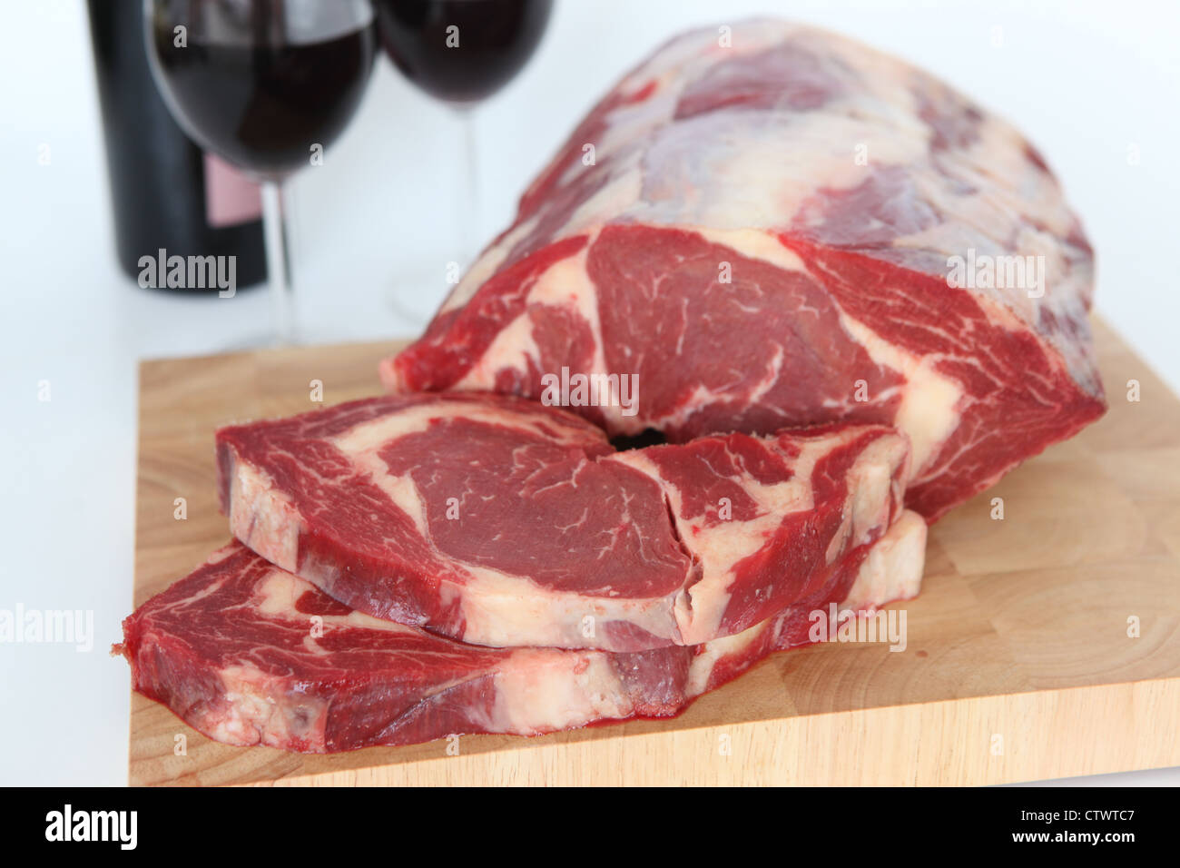 Un chunck di carne rossa (carni bovine) Foto Stock