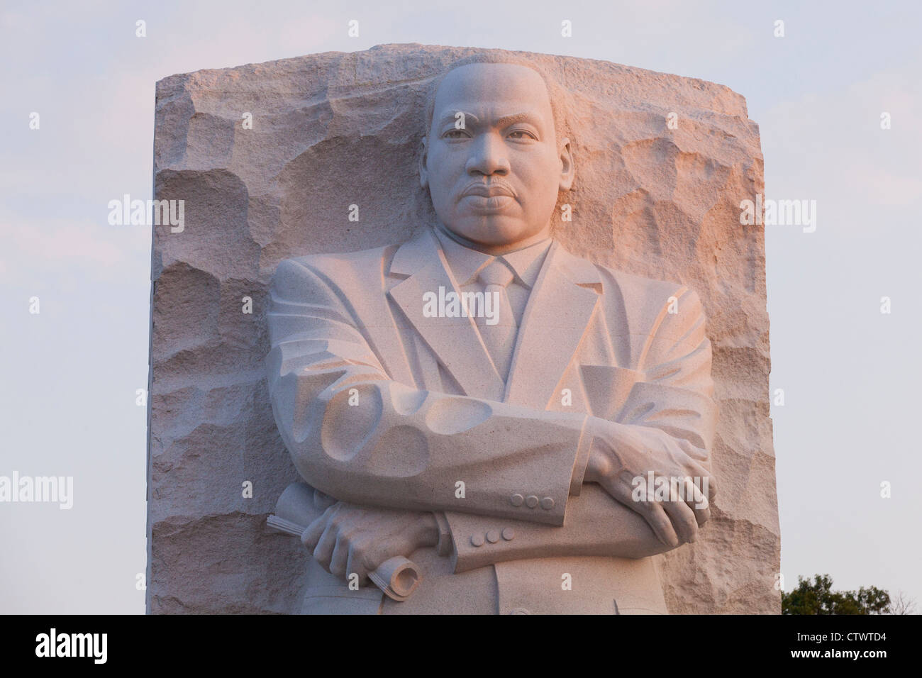 Martin Luther King Jr memorial sculpture closeup - Washington, DC Foto Stock