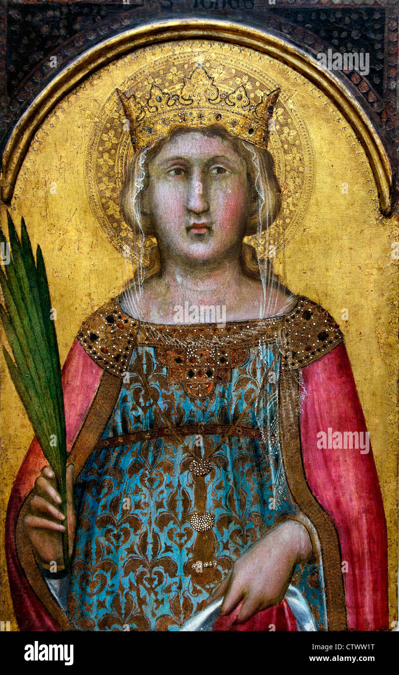 Santa Caterina di Alessandria 342 Pietro Lorenzetti Italiano Siena 1320-44 Italia Foto Stock