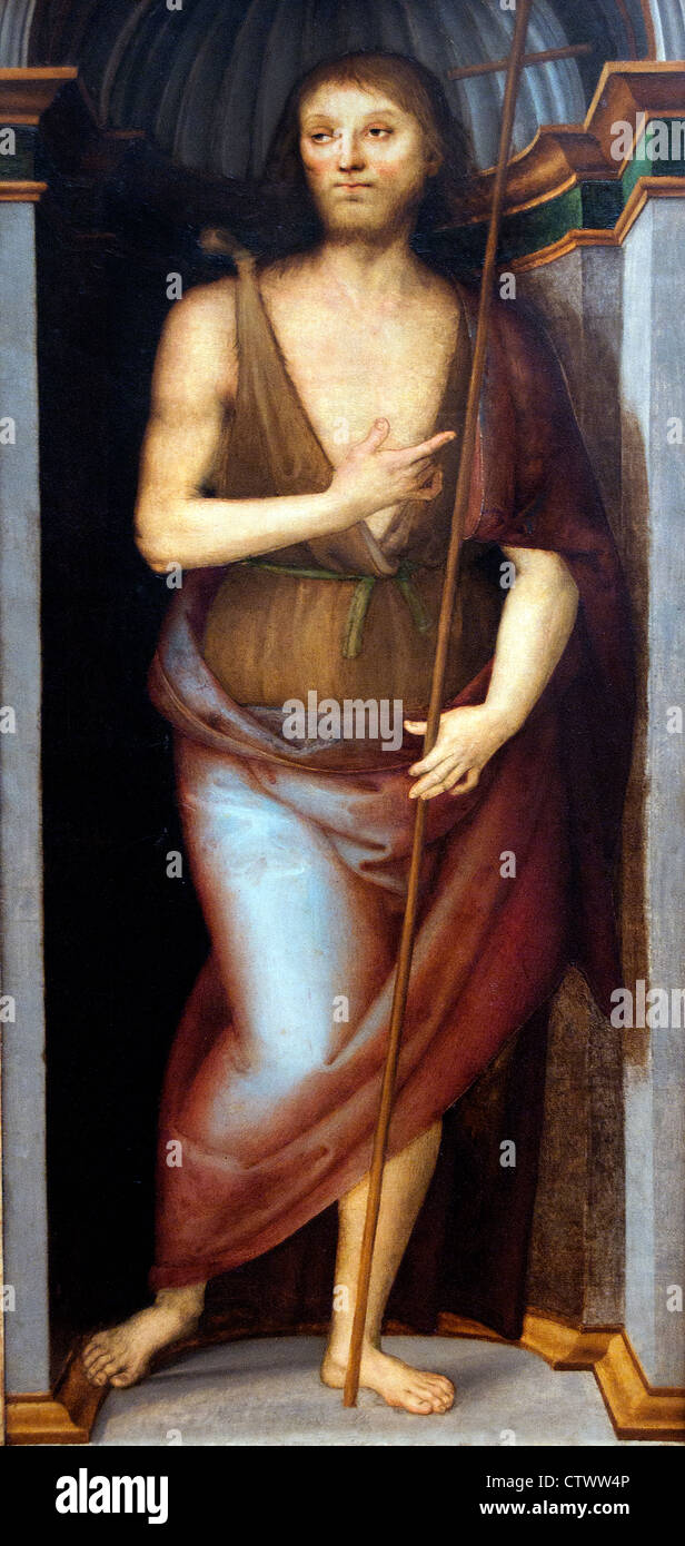 San Giovanni Battista e di Santa Lucia Perugino (Pietro di Cristoforo Vannucci) 1469- 1523 Italia Italiano Foto Stock