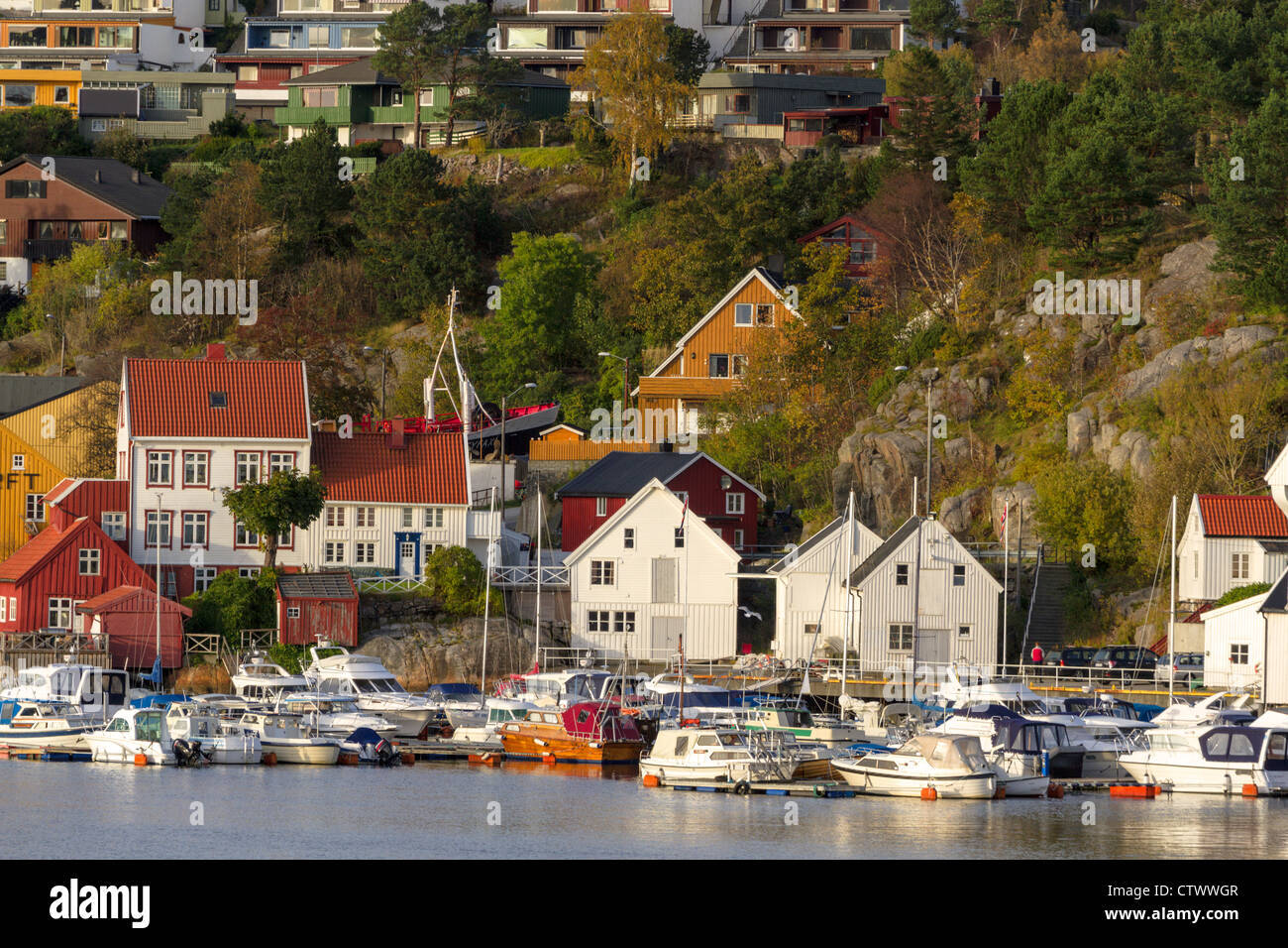 Kristiansund, precedentemente noto come Fosna, sostiene di essere uno dei primi insediamenti in Norvegia. Foto Stock