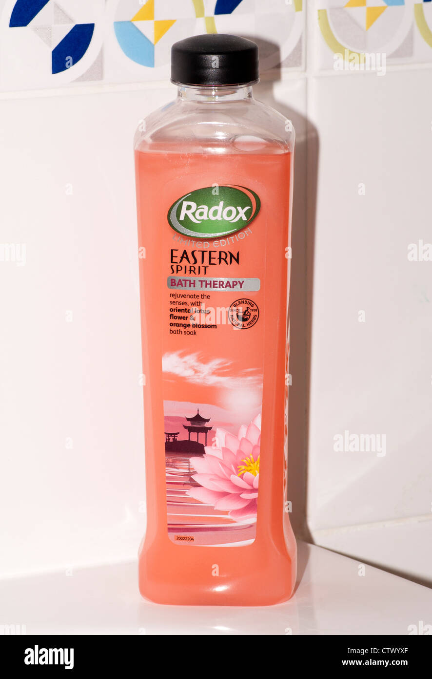 Bottiglia di bagno Radox immergere Foto Stock
