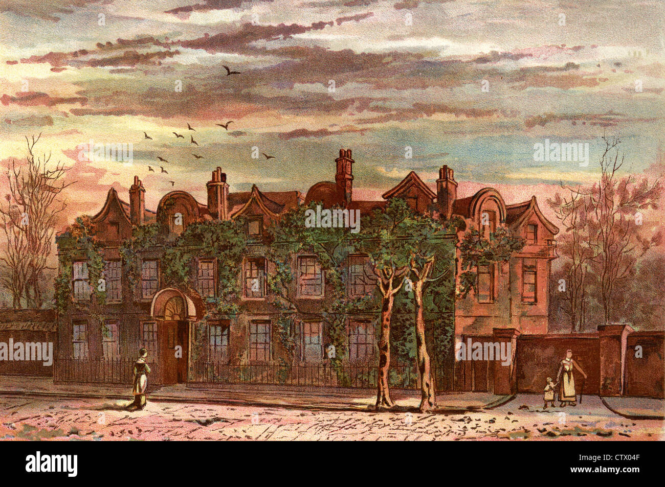 Foto d'epoca della vecchia Londra. Fairfax House, Putney. Dopo Waldo sergente Foto Stock