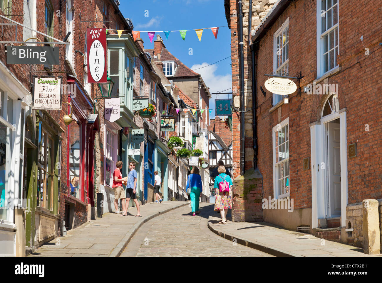 Ripida collina Lincoln Lincolnshire England Regno Unito GB EU Europe Foto Stock