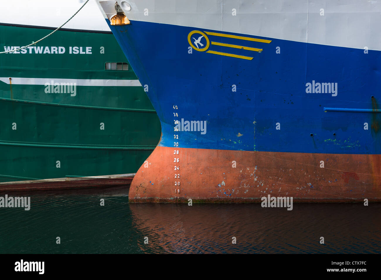 Barche da pesca al dock di Killybegs, County Donegal, Repubblica di Irlanda. Foto Stock