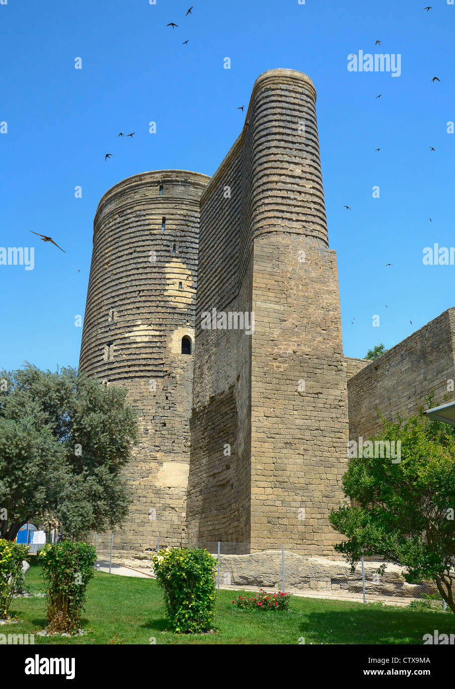 Maiden Tower nella città vecchia. Baku. Azerbaigian. Foto Stock