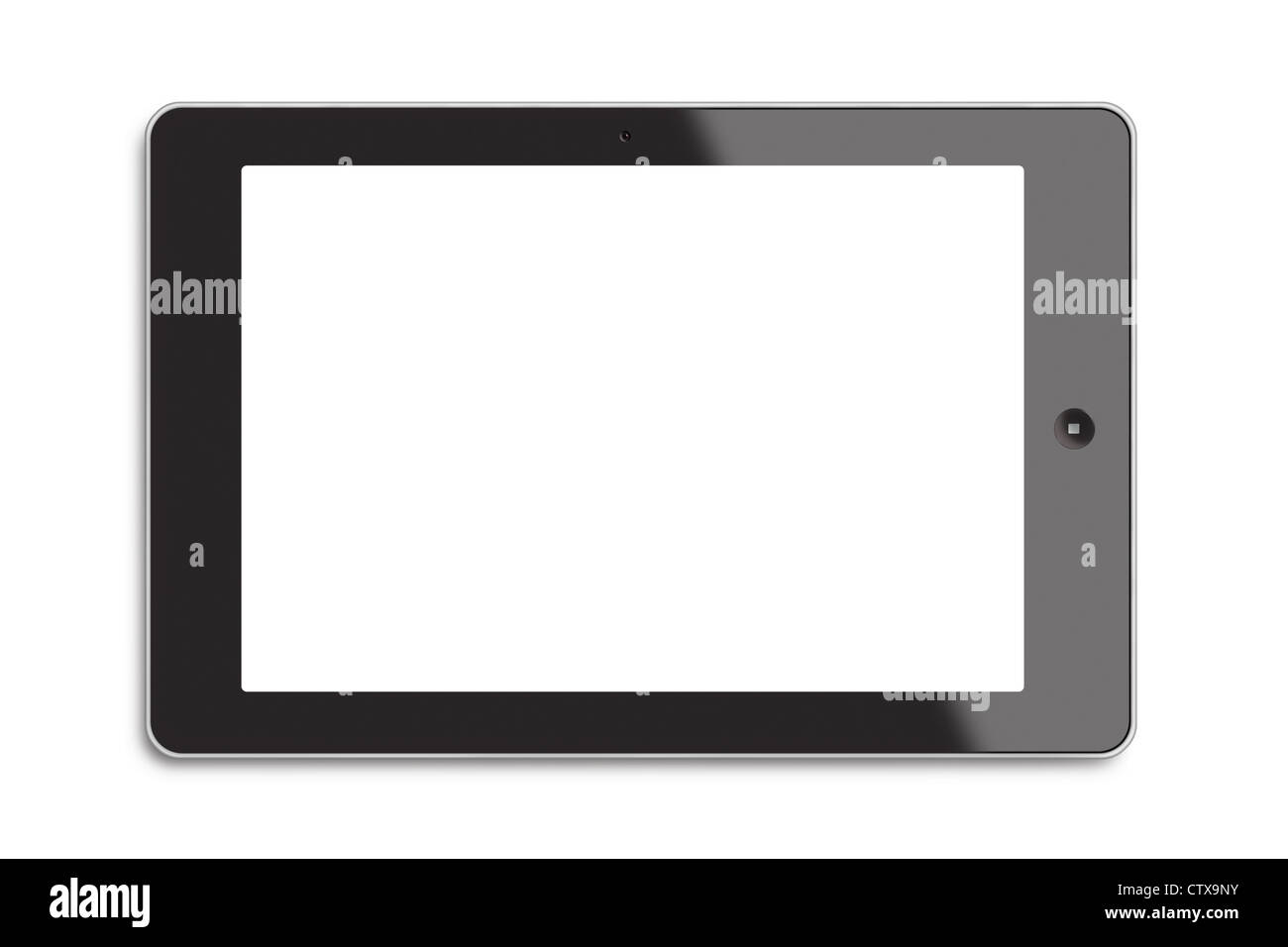Generic tablet PC con schermo bianco isolato su bianco Foto Stock