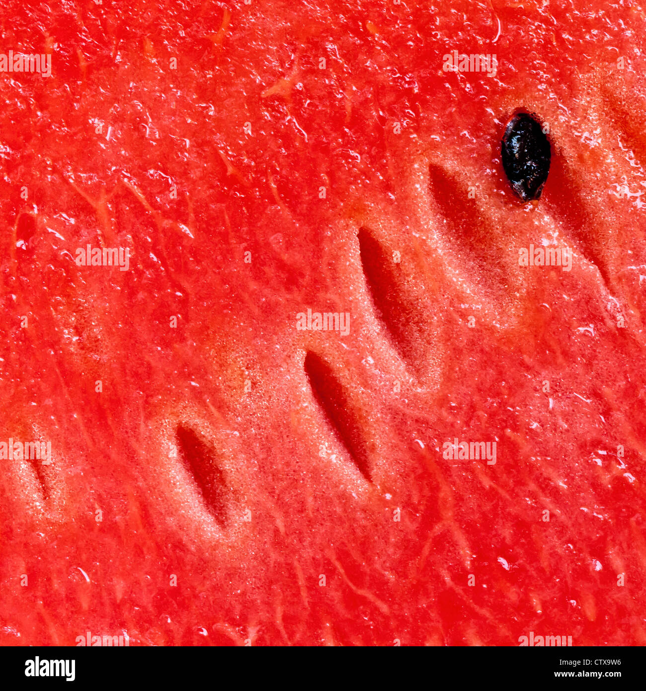 Abstract rosso anguria fresca dettagliate texture di sfondo Foto Stock