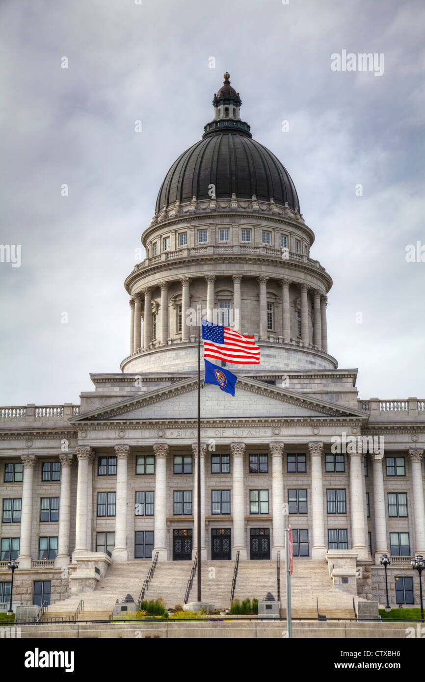 Capitol Building a Sacramento, la California di sera Foto Stock