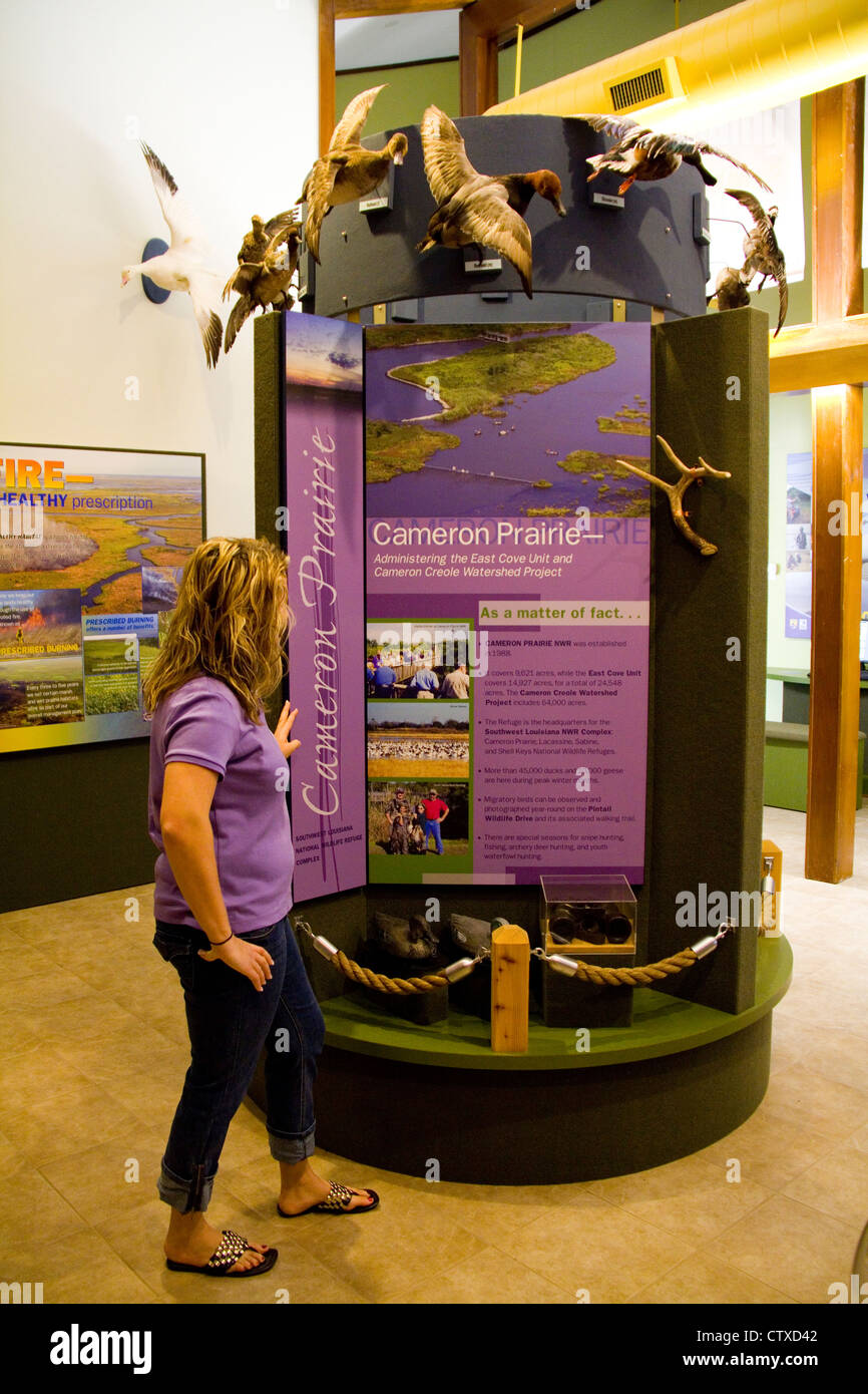 Cameron Prairie National Wildlife Refuge Visitor Center, a sud del Lago di Charles, LA, STATI UNITI D'AMERICA Foto Stock