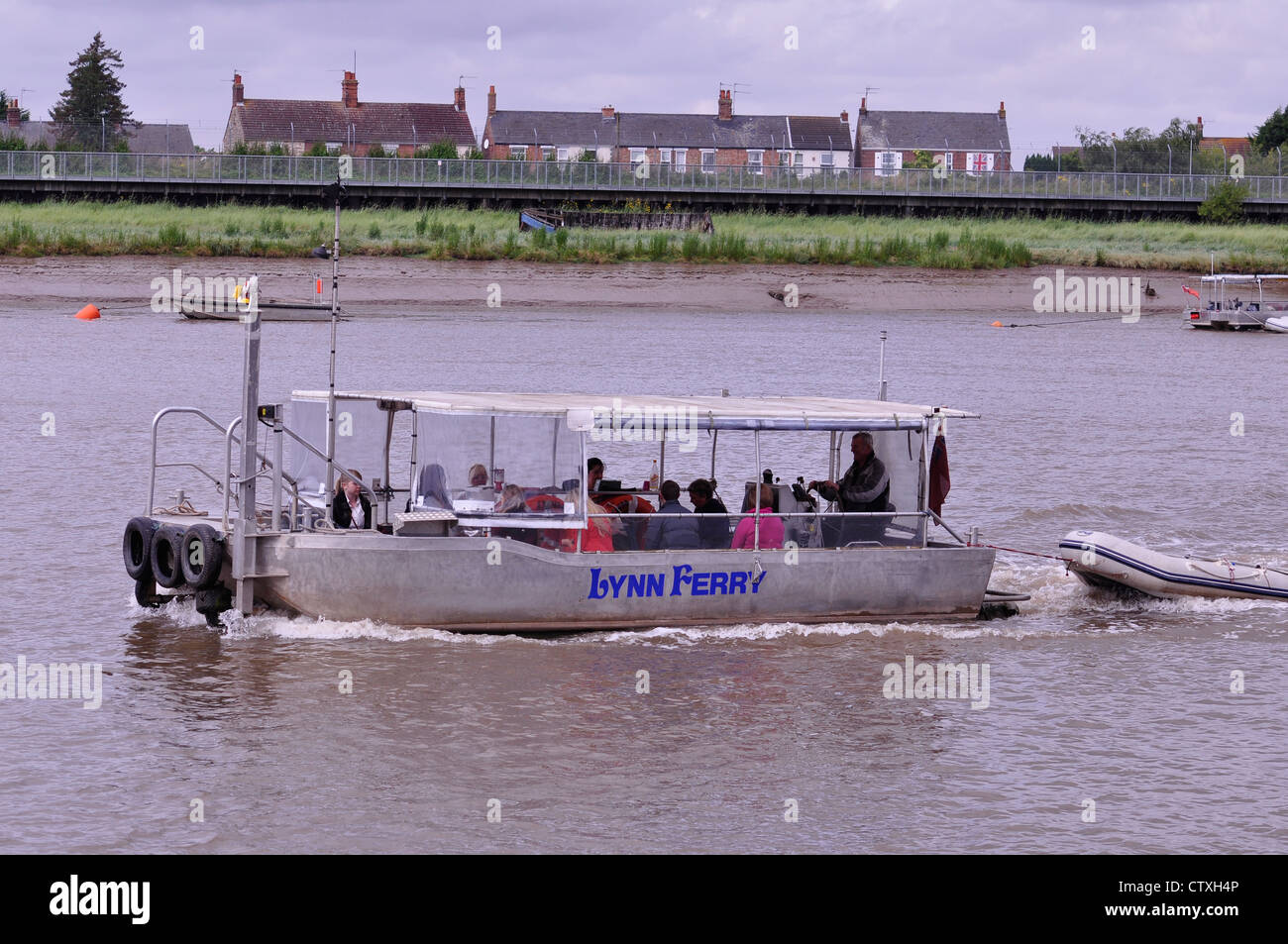 King's Lynn piedi traghetto sul Fiume Great Ouse Norfolk Foto Stock