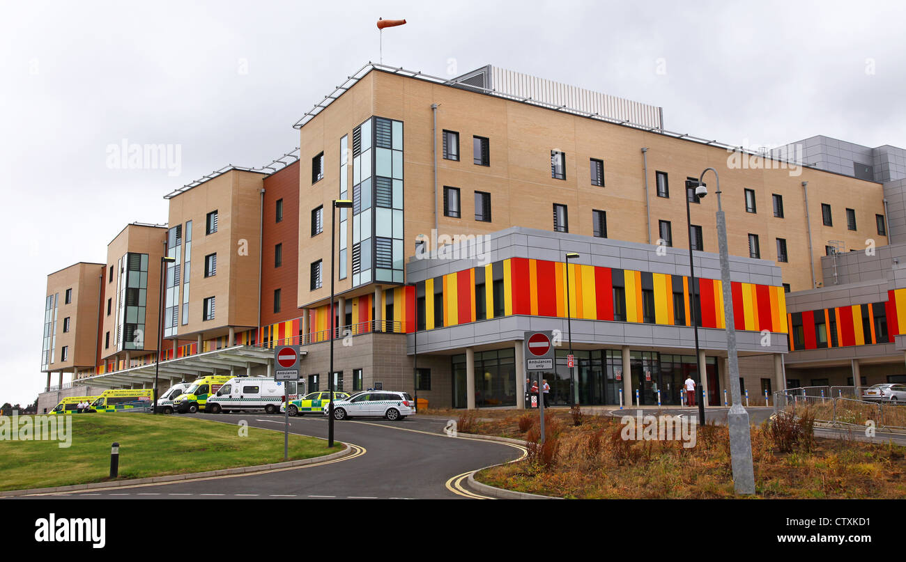 Reparto di emergenza e incidenti University Hospital North Staffordshire Stoke-on-Trent, Staffordshire, Inghilterra, Regno Unito Foto Stock