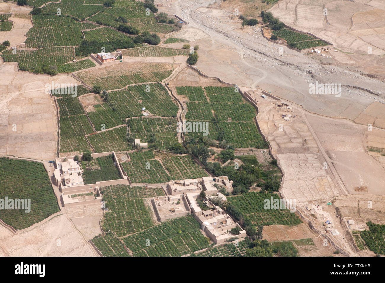 Vista aerea tra Kabul e kunduz. Foto Stock