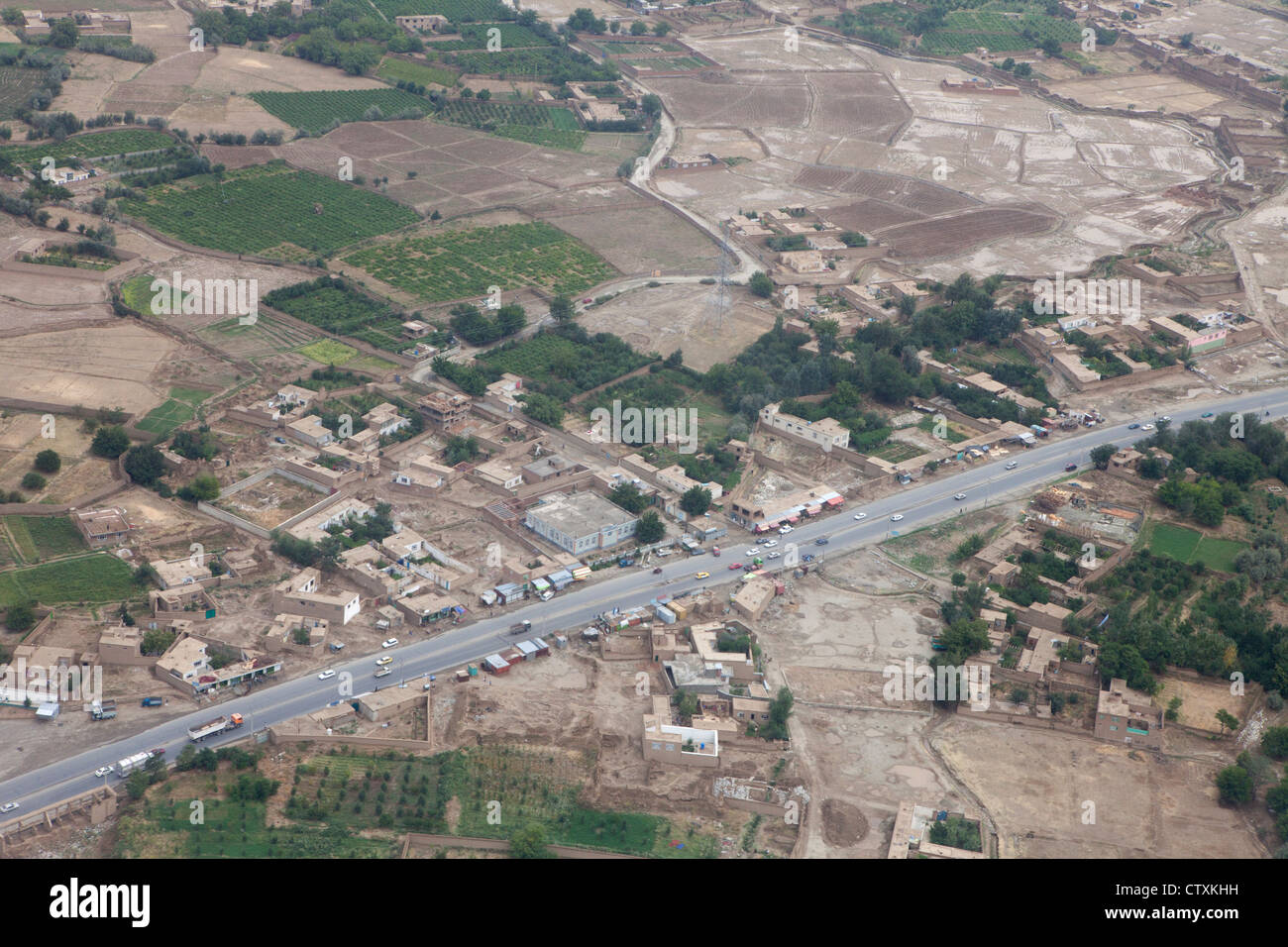Vista aerea tra Kabul e kunduz. Foto Stock