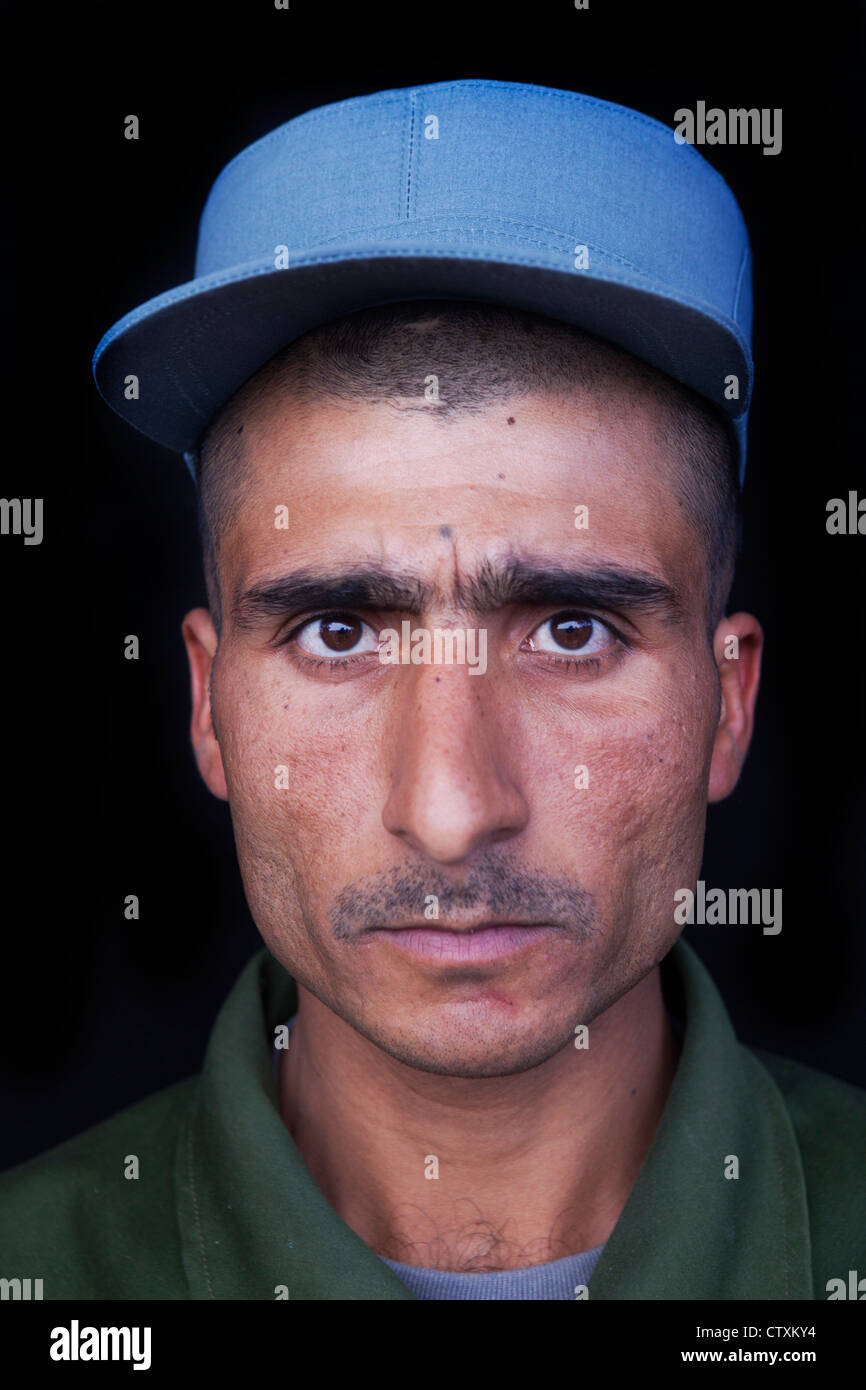 Polizia afghani addestrati da militare olandese Foto Stock