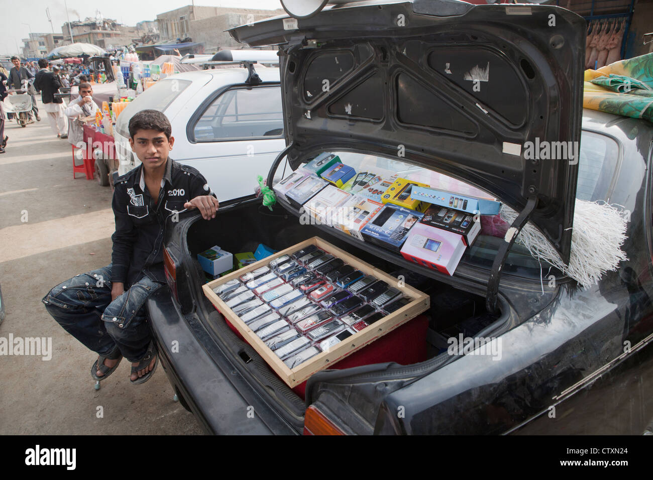 Bazaar nel centro di Kabul, Afghanistan Foto Stock