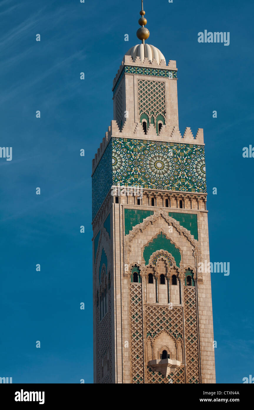 La straordinaria Moschea di Hassan II a Casablanca, Marocco Foto Stock