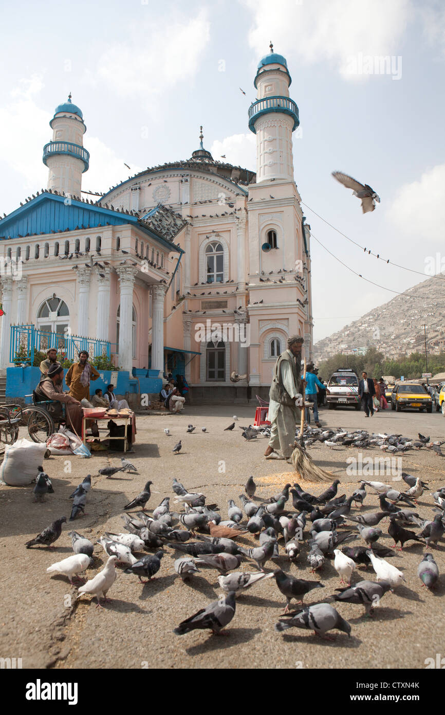 La moschea blu a Kabul, Afghanistan Foto Stock