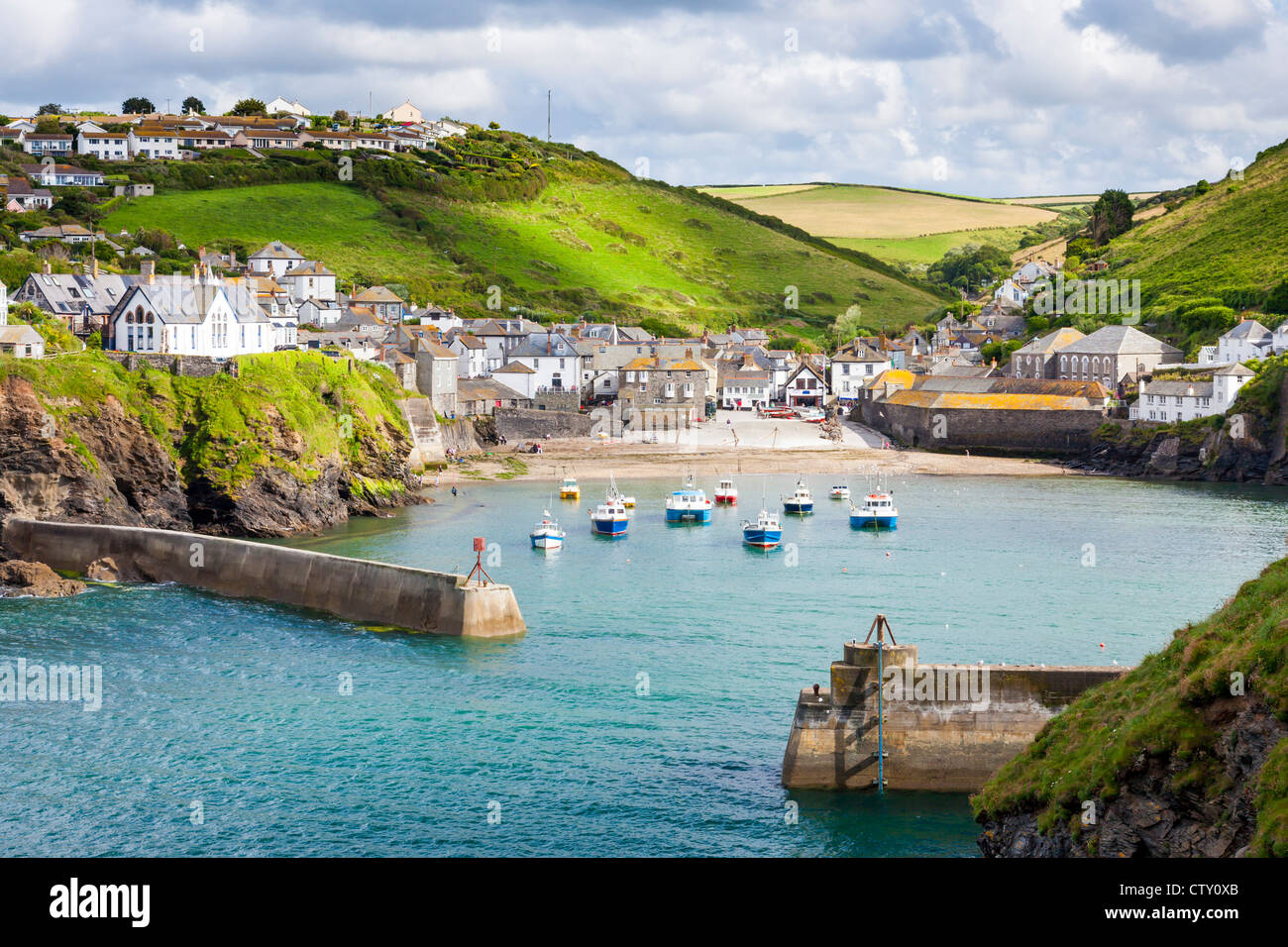 Villaggio di Pescatori di Port Isaac, sulla North Cornwall Coast Inghilterra, Regno Unito Foto Stock