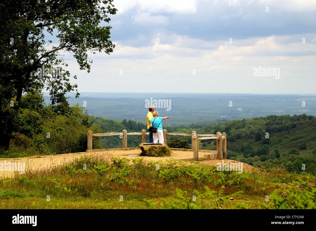 Vista dal Surrey Hills Hindhead Surrey Foto Stock