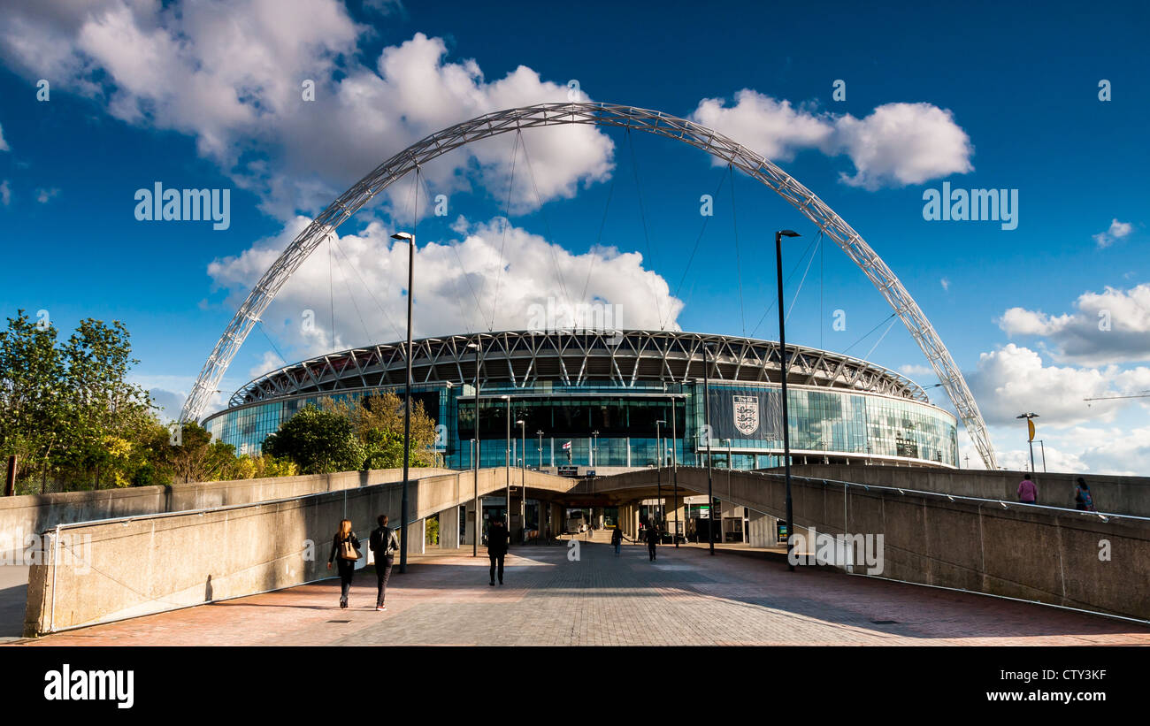 Ingresso anteriore del Wembley Stadium Foto Stock