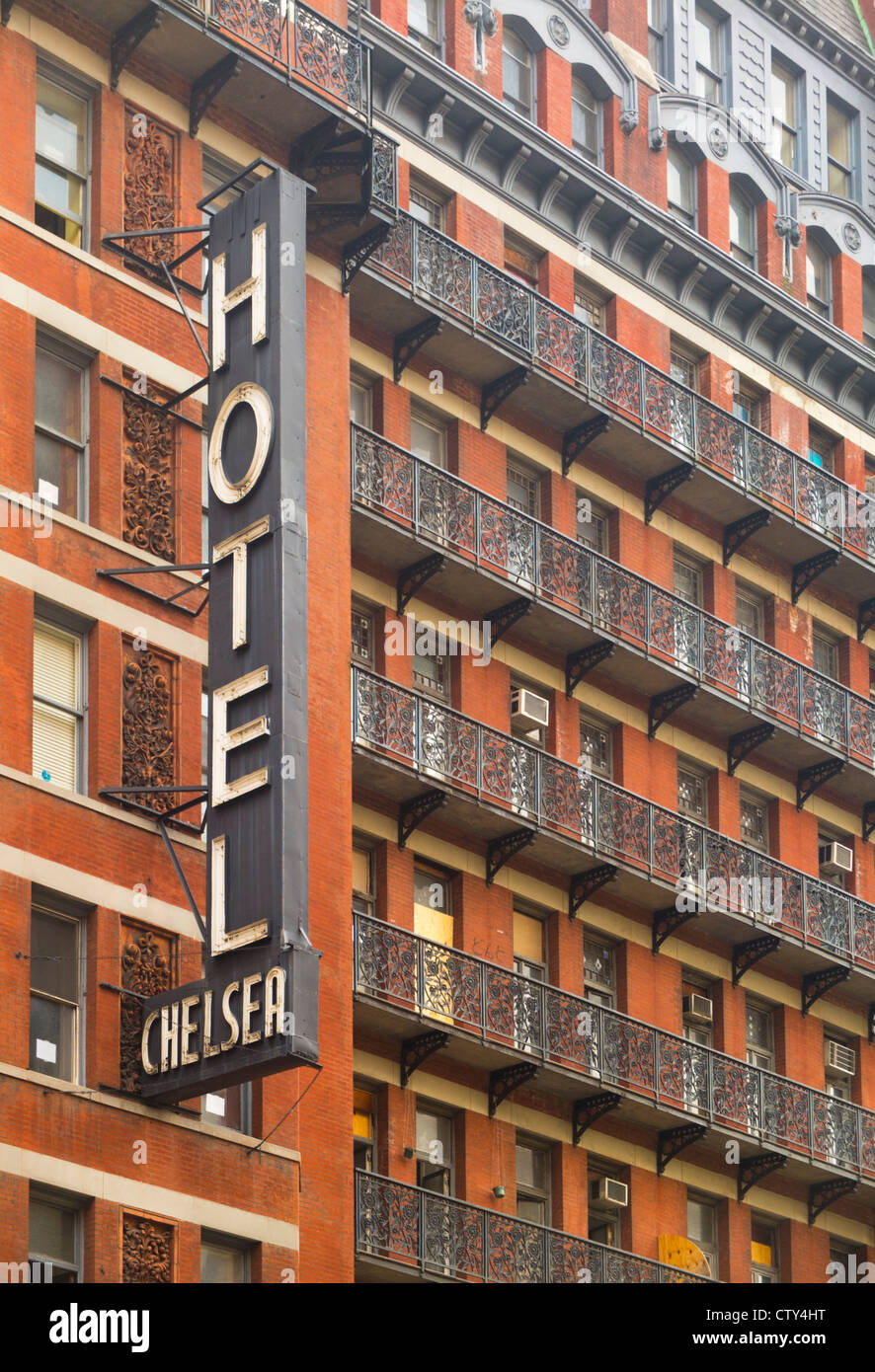 Hotel Chelsea a Manhattan NYC Foto Stock