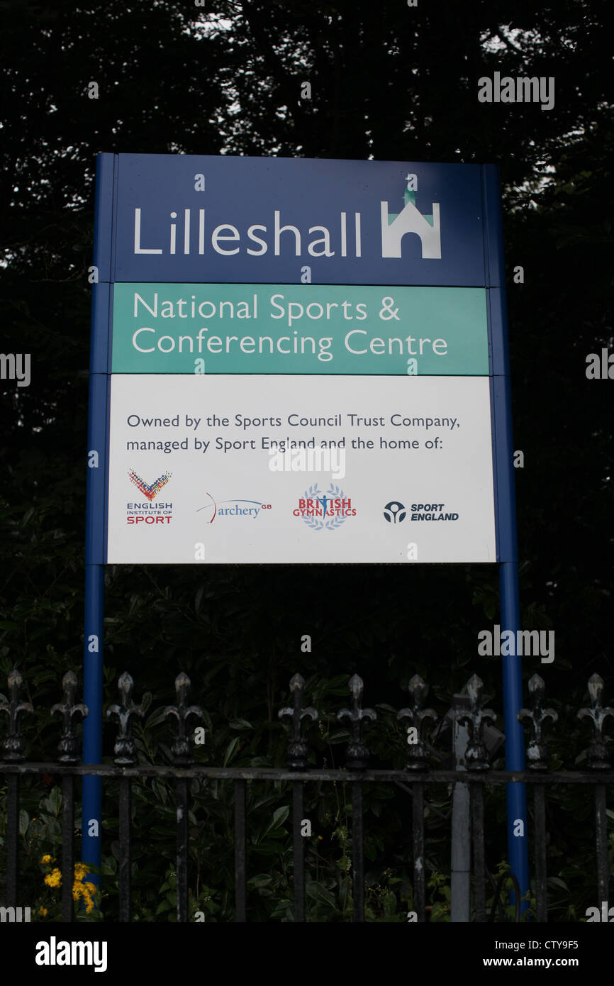 Lilleshall Nazionale Sport e centro conferenze digital signage Foto Stock
