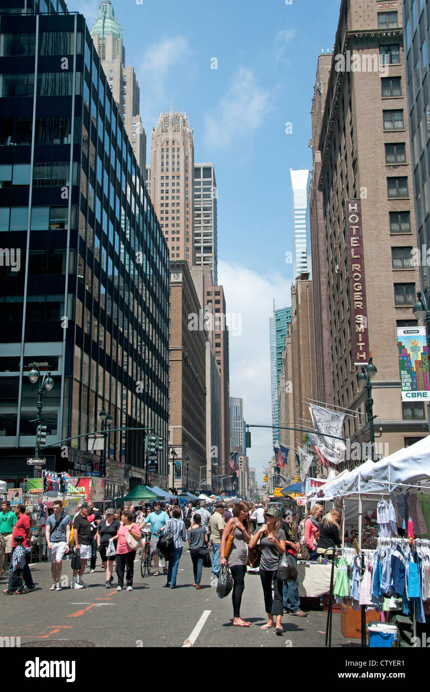 Week-end Street Market Lexington Avenue Midtown Center East Manhattan New York Stati Uniti d'America Foto Stock