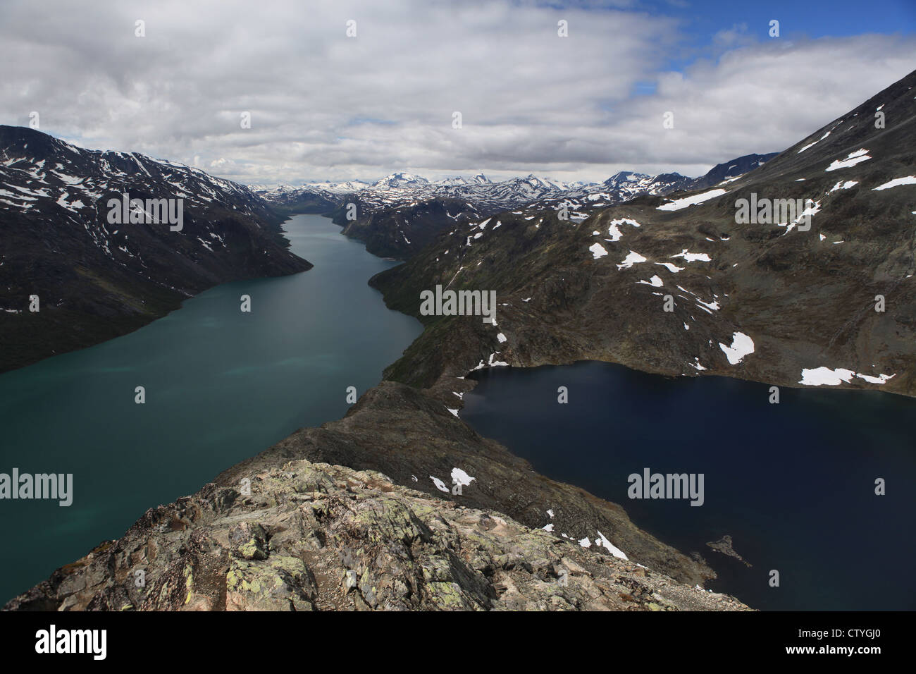 Famosa cresta Besseggen in Jotunheimen Foto Stock