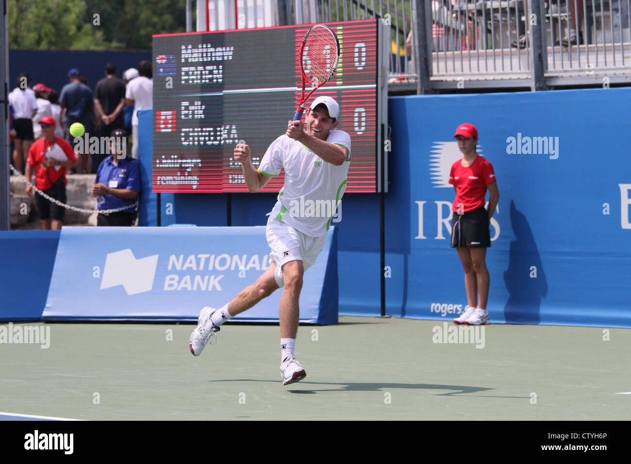 Tennista diretti tornare Foto Stock
