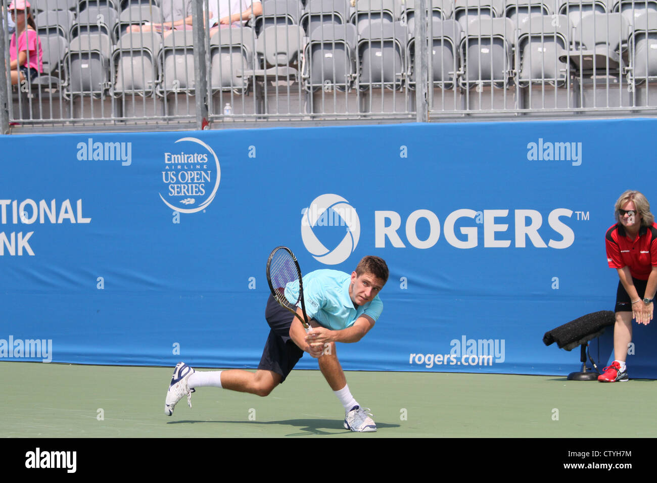 Rogers cup torneo di tennis maschile giovane giocatore Foto Stock