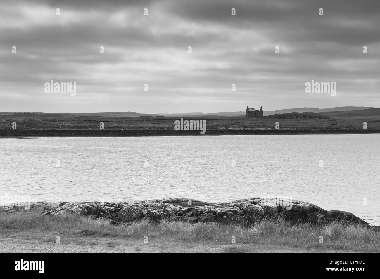 Scottish loch - Callanish (Ebridi esterne) Foto Stock