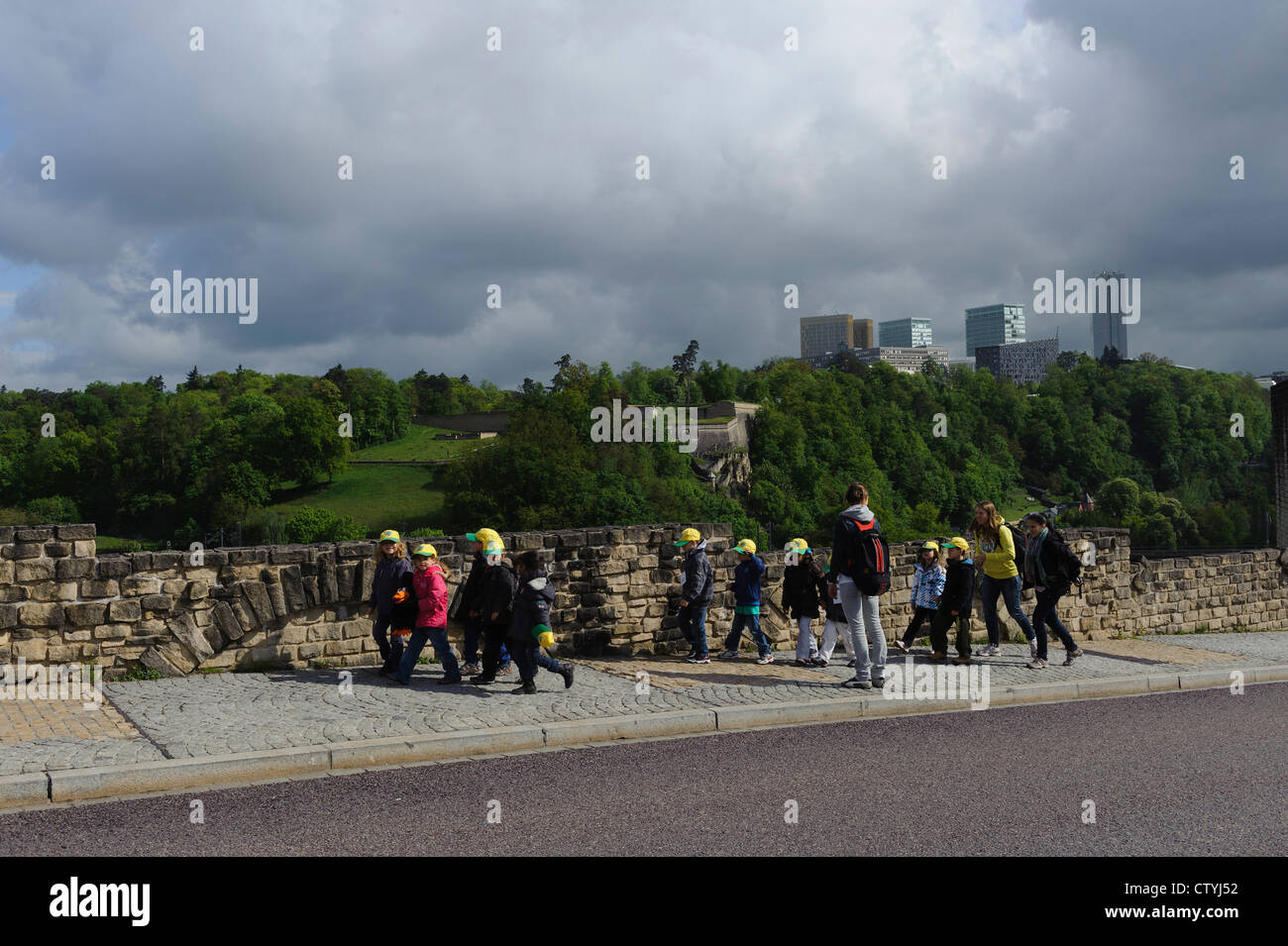 Europe-Center Kirchberg, Lussemburgo città Foto Stock