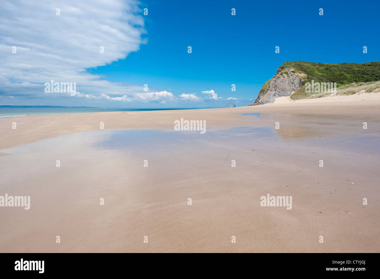 La spiaggia di Caldey Island, vicino Tenby, Pembrokeshire, Galles Foto Stock