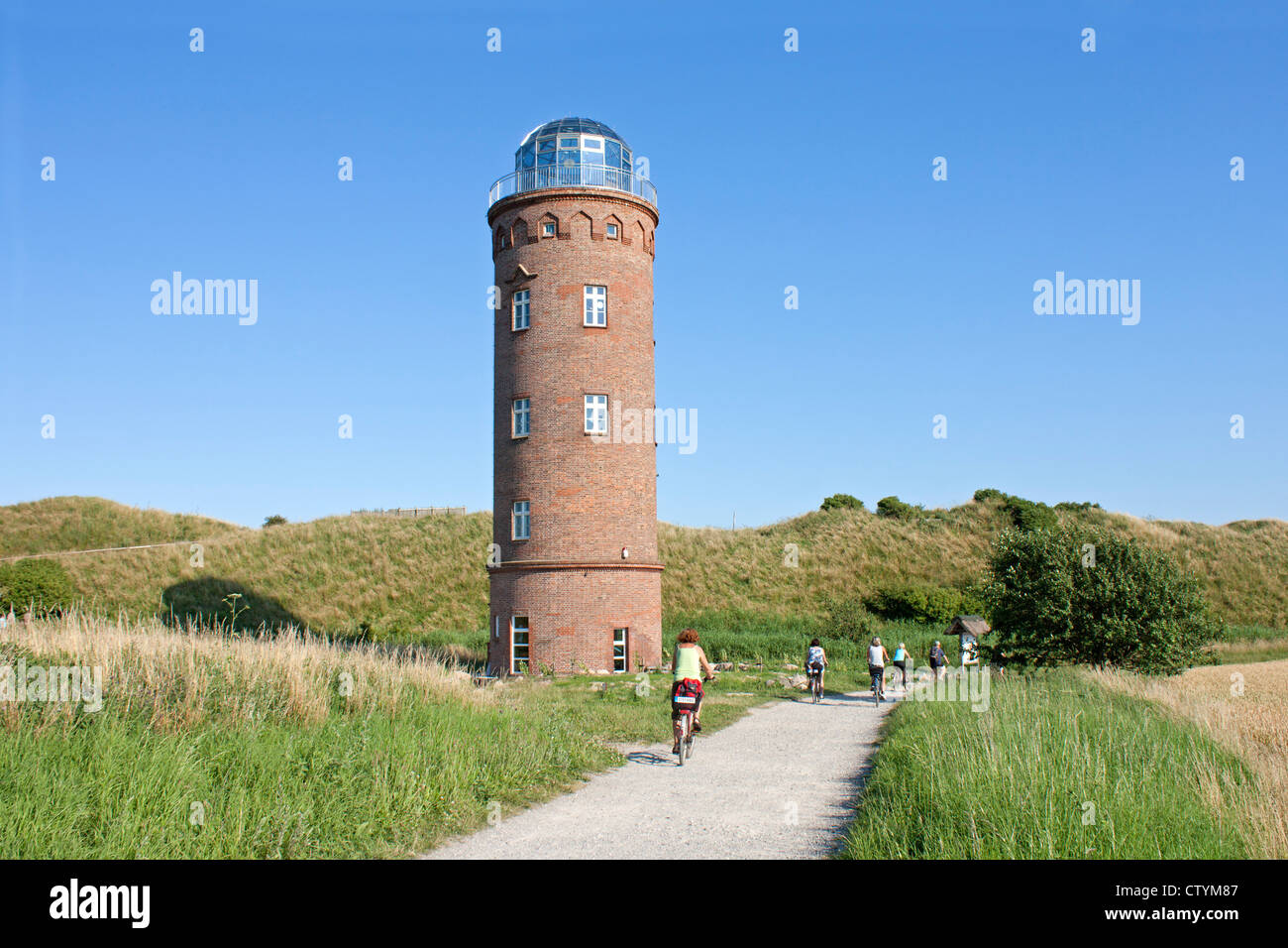 Marina torre di posizionamento, Kap Arkona, Ruegen isola, Mar Baltico, Meclemburgo-Pomerania Occidentale, Germania Foto Stock