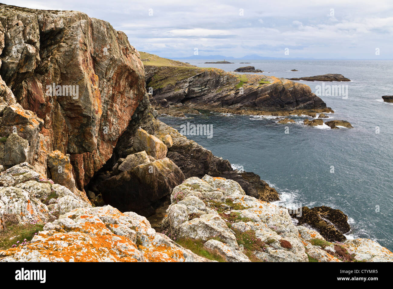 Costa vicino Rhoscolyn, Anglesey, Galles Foto Stock