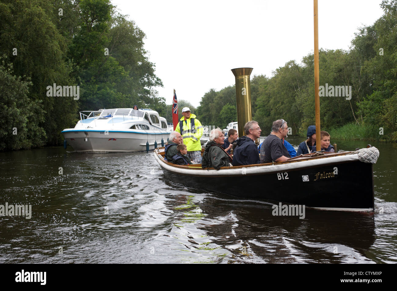 Battello a vapore "Falcon" Norfolk Broads, UK. Foto Stock