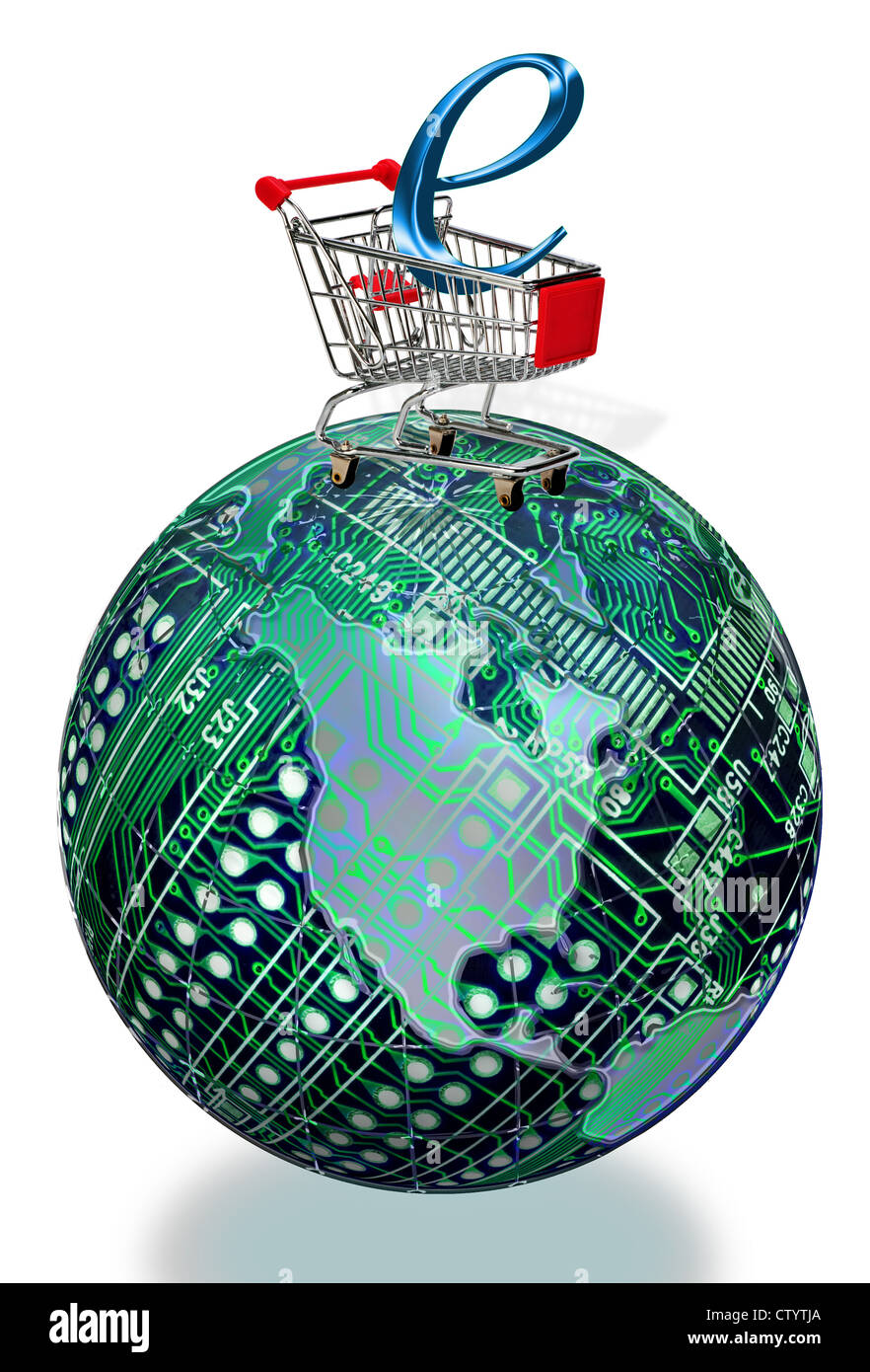 L'E-Commerce Shopping. Foto Stock