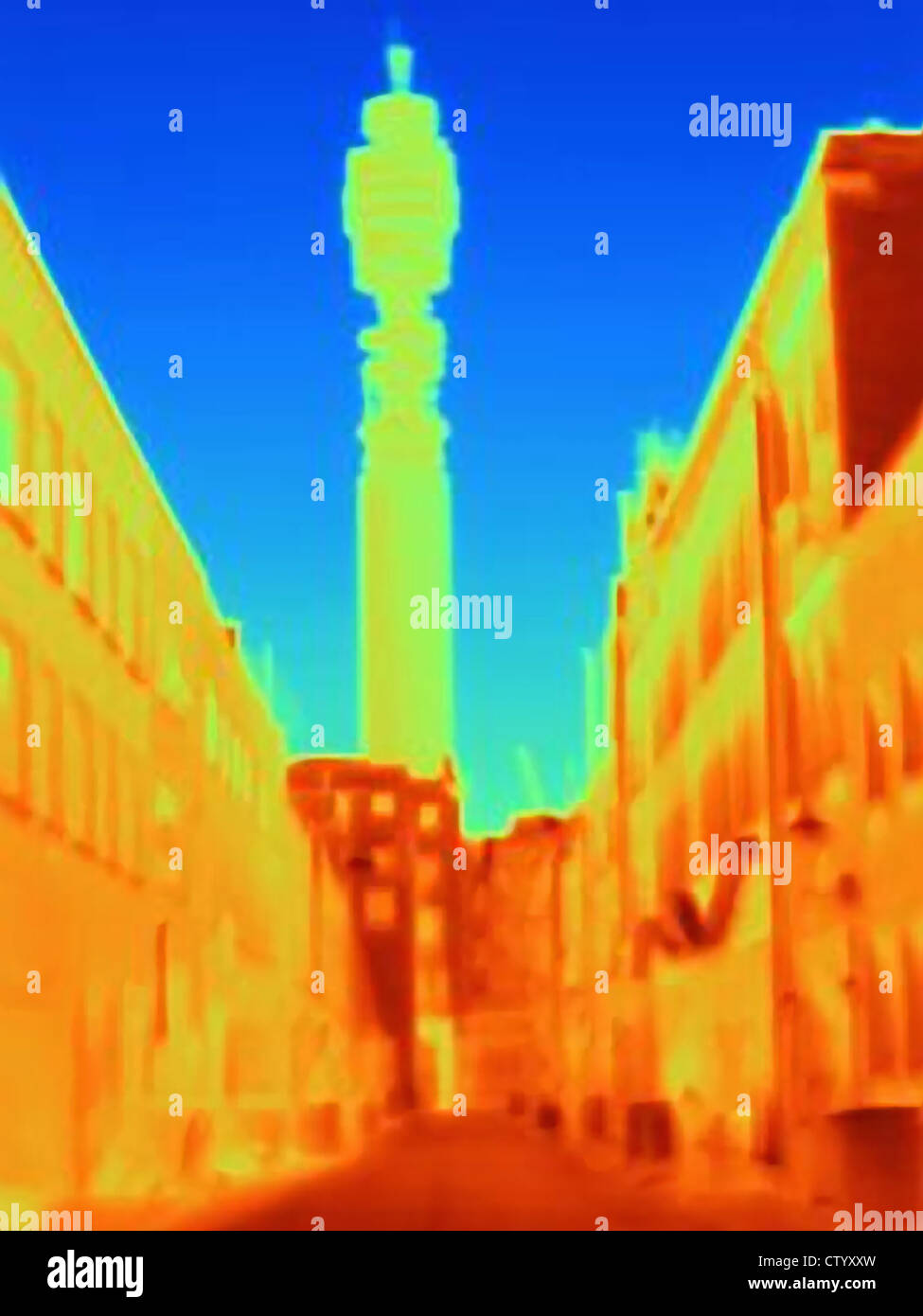 Immagine termica di BT Tower Foto Stock