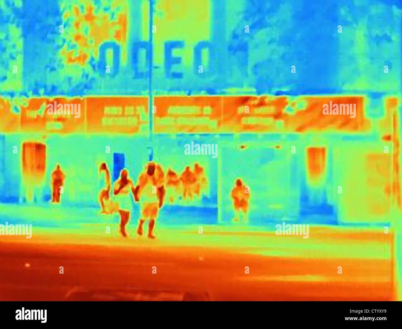 Immagine termica del cinema Foto Stock