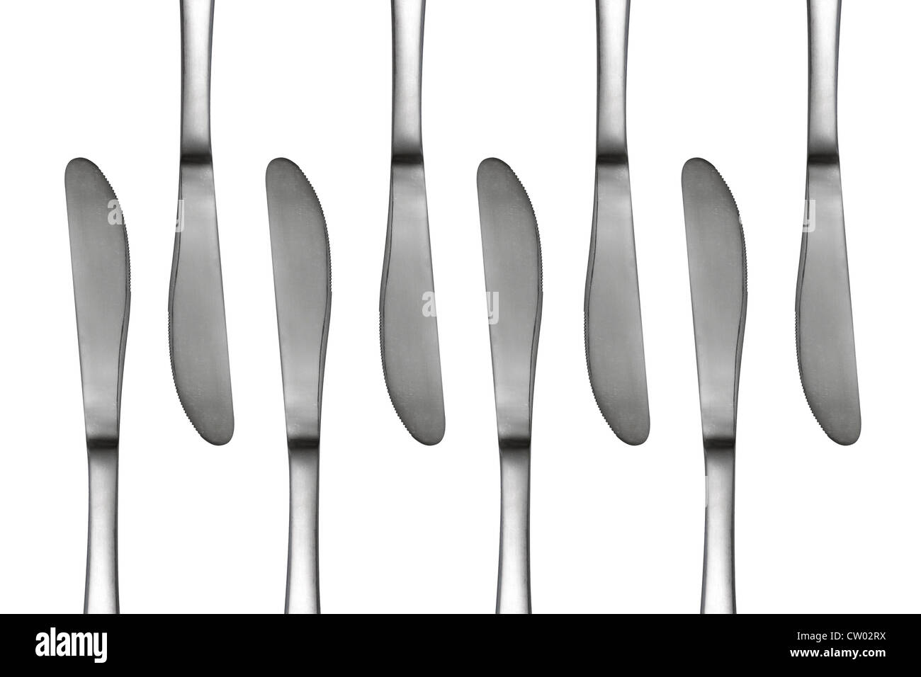Coltelli in un disegno astratto Foto Stock