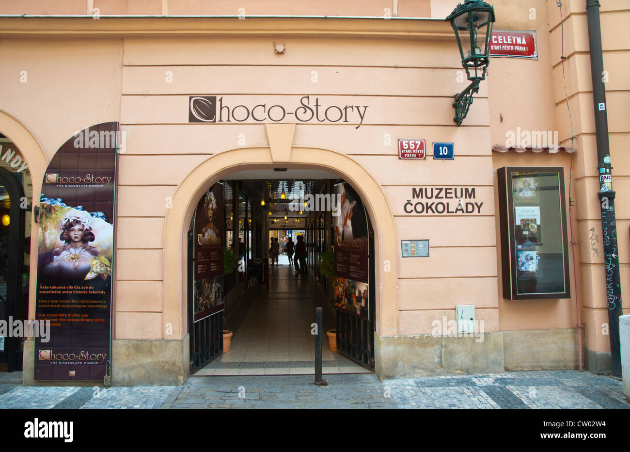 Choco-Story Muzeum Cokolady il museo del cioccolato di Stare Mesto la Città Vecchia Praga Repubblica Ceca Europa Foto Stock