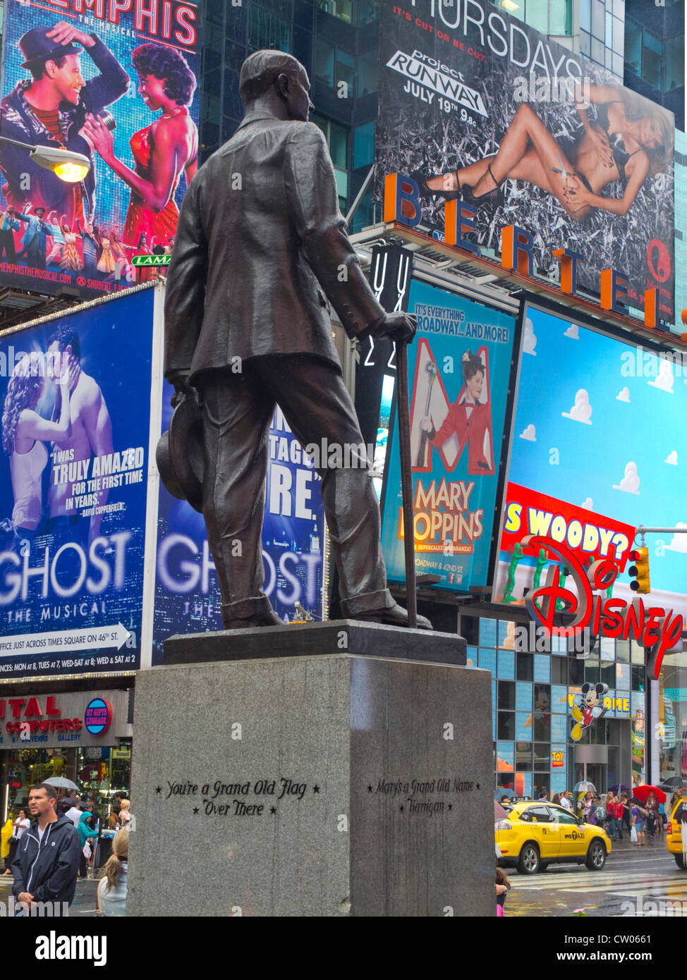 George M Cohan statua in Times Square Foto Stock